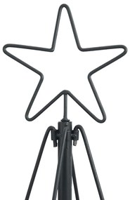 Karácsonyi kúp fa állvánnyal Fekete 150 cm Acél