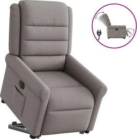 vidaXL elektromos felállást segítő tópszínű szövet dönthető fotel