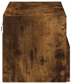 füstös tölgy színű szerelt fa fali TV-szekrény 60 x 30 x 30 cm