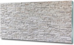 Akril falikép Kő fal virágok