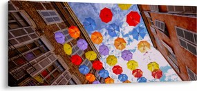 Színes esernyők képe (120x50 cm)