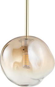 Brilagi - VULCANO kábeles csillár 1xG9/8W/230V átm. 15 cm arany/füstös bézs