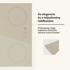 Klarstein Victoria indukciós főzőlap, 60 cm, 4 főzőlap, csúszka, Boost funkció