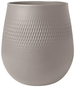 Carré våza nagy Manufacture Collier taupe, h. 20,8 cm - Villeroy & Boch