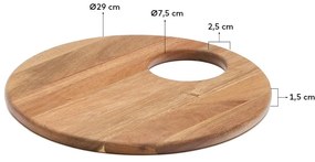 Szervírozó fa vágódeszka ø 30,5 cm Klot – Kave Home