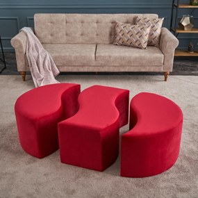 Alya Pouf Red zsámoly