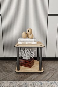 Bookcase dohányzóasztal, tölgy, 34 cm – 2-Tier