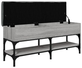 szürke sonoma színű szerelt fa cipőpolc 102 x 32x 45 cm