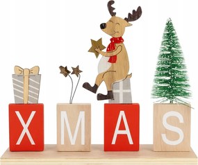 Karácsonyi Dekorációs Figura Fa Felirat Xmas Kandalló Dekoráció