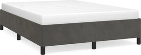 vidaXL sötétszürke bársony ágykeret matrac nélkül 140 x 190 cm