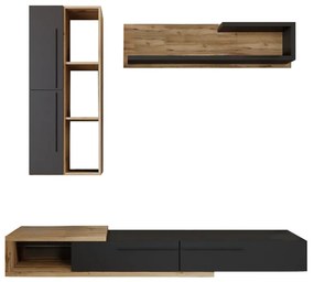 Nappali fal, tacho tölgy/antracit, KALVADOS