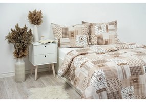 Stanex Pamut ágynemét Pečvork bézs, 140 x 200 cm, 70 x 90 cm