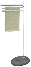 WENKO 19493100 - PEBBLE STONE törölközőtartó 38x84 cm, fényes króm/szürke