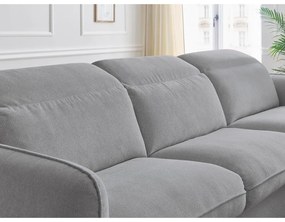 Világosszürke kinyitható sarokkanapé (variálható) Achille – Bobochic Paris