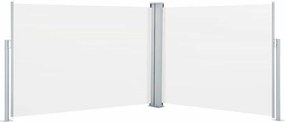 vidaXL krémszínű behúzható oldalsó napellenző 120 x 1000 cm