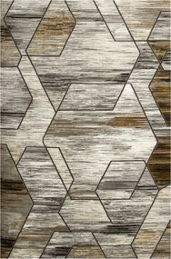 120x180 cm Kétszintes Szőnyeg Csillogó Gyapjú Méhsejt Dörzsölt