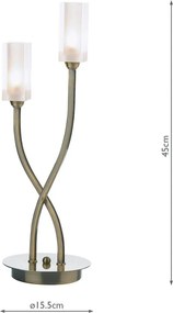 Dar Lighting MORGAN MOR4075 Asztali lámpa 2x25W/G9 IP20