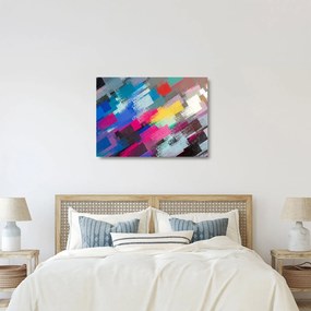 Kép - Színes ecsetvonások (üvegen) (70x50 cm)