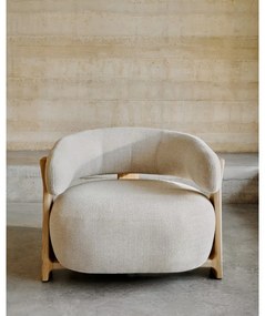 Bézs zsenília fotel Granite – Kave Home