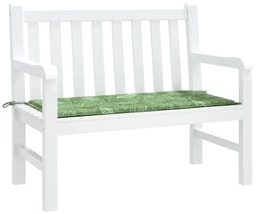 levélmintás oxford szövet kerti padpárna 120x50x4 cm