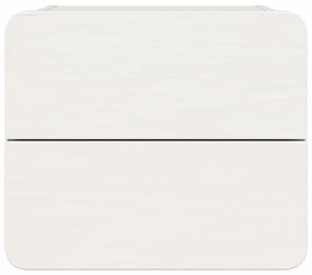 Éjjeli asztal fiókkal 2 pcs Fehér 39 x 34 x 33 cm Tömör fenyőfa