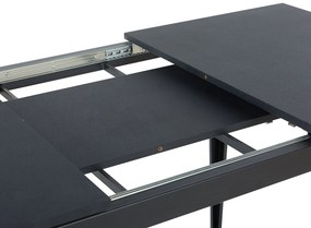 Bővíthető Étkezőasztal Fekete Színben 120/160 x 80 cm NORLEY  Beliani