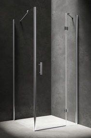 Omnires Manhattan zuhanykabin 90x80 cm négyszögletes króm fényes/átlátszó üveg MH8090CRTR