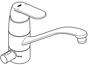 GROHE 31161000 - Mosogató csaptelep EUROSMART COSMOPOLITAN 140° fényes króm