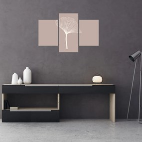Kép - Bézs színű levelek N⁰5 (90x60 cm)