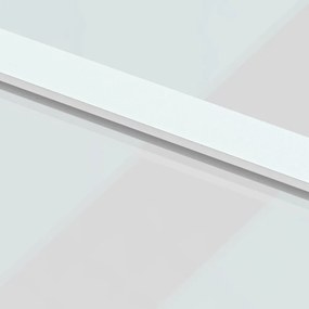 fehér edzett üveg és alumínium tolóajtó 76 x 205 cm