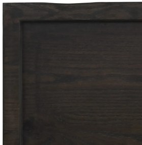 sötétbarna kezelt tömör asztallap 120x40x(2-6) cm