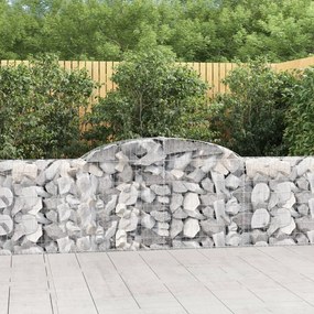 Íves horganyzott vas gabion kosár 300 x 30 x 80/100 cm