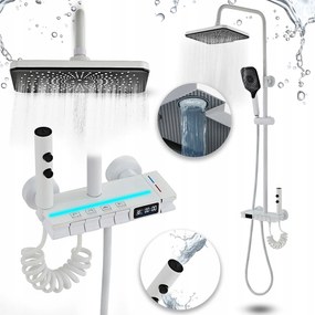 Zuhanyszett Zuhanyoszlop Termosztáttal Fürdőszoba Zuhany