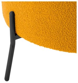 Okkersárga buklé fotel Noble – Leitmotiv