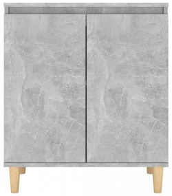 betonszürke szerelt fa tálalószekrény falábakkal 60x35x70 cm