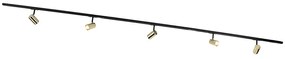 Okos sínrendszer fekete arannyal 1 fázisú 5 lámpás, beleértve a Wifi GU10-et - Jeana