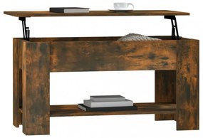 füstös tölgy színű szerelt fa dohányzóasztal 101 x 49 x 52 cm