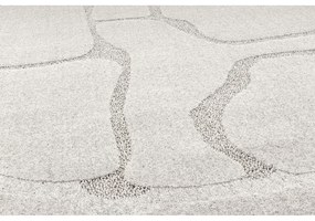 Világosszürke gyapjú kerek szőnyeg ø 133 cm Morphic Organica – Agnella