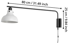 Eglo 43843 - Fali lámpa MATLOCK 1xE27/40W/230V