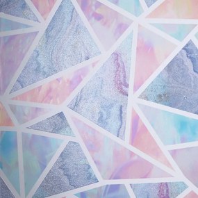 Arthouse Signature 2 Pastel Geo kék-lila geometrikus papír tapéta – 296002