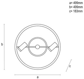 LED Dimmelhető mennyezeti lámpa LED/60W/230V 3000-6500K fekete + távirányítás