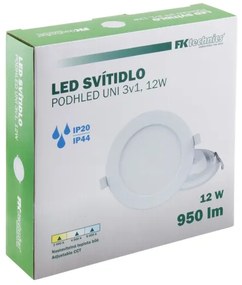 LED Fürdőszobai beépíthető lámpa LED/12W/230V 3000/4000/6000K IP44