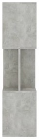 betonszürke szerelt fa könyvszekrény/térelválasztó 80x24x96 cm