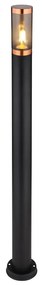 Globo 3159BC - Kültéri lámpa BOSTON 1xE27/23W/230V IP44 110 cm fekete/réz