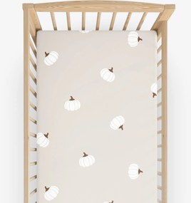 Goldea gyermek gumis pamut lepedő kiságyba - tök krémszínű alapon 60 x 120 cm