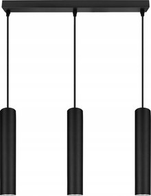 Mennyezeti lámpa Függő csillár Plafon cső fém fekete Led GU10