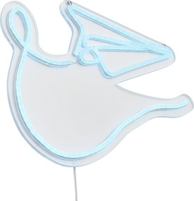 Neon fali lámpa kék LED-del - Paperplane