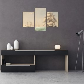 Kép - Fitz Henry Lane, The United States Frigate President Engaging the British Squadron, reprodukciók (90x60 cm)