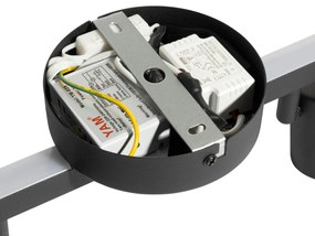 Mennyezeti spotlámpa fekete GU10 50mm 2-lámpás háttérvilágítással - Back Up