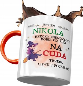 Narancssárga Bögre Nikola Feleség Nővér Ajándék Nyomtatott Fotóval